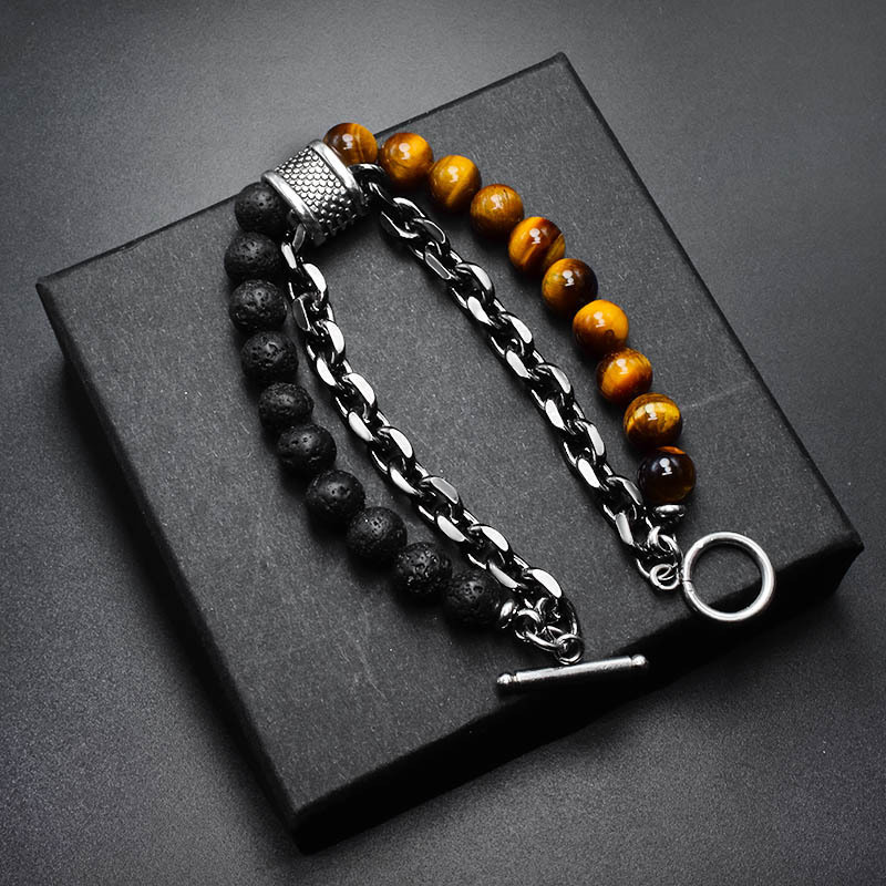  Natural Tiger Eye Lazurite Protection Bracelet- EclatDoré