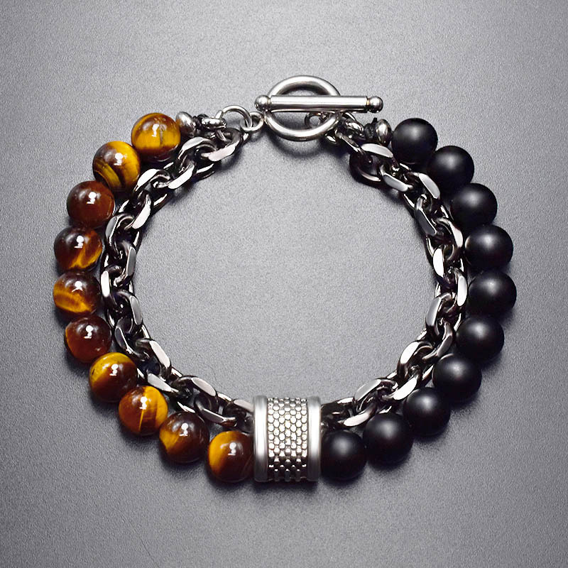  Natural Tiger Eye Lazurite Protection Bracelet- EclatDoré