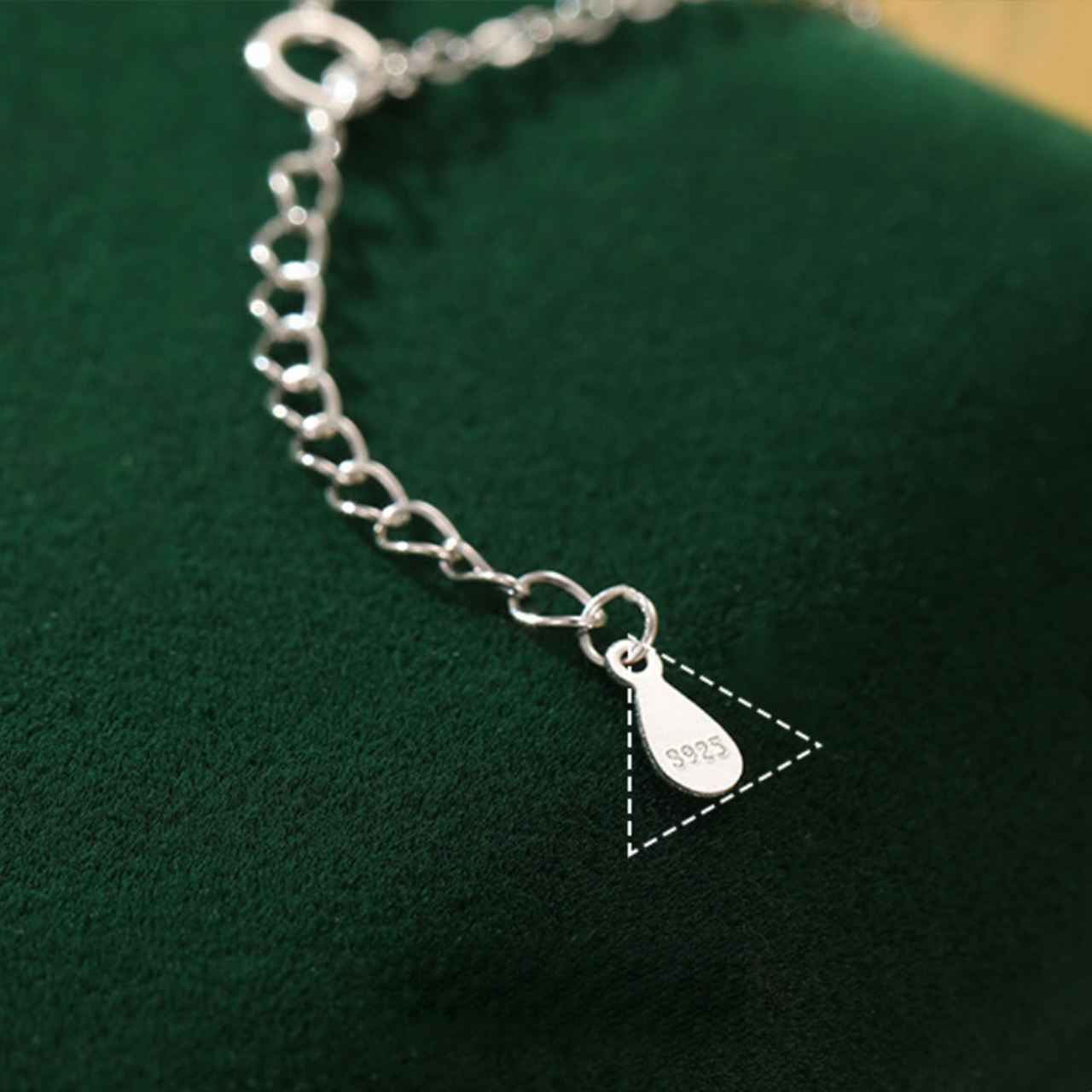 S925 Sterling Silver Vintage Lotus Ankle Bracelet & Wrist Chain with Green Stone Beads, Adjustable Retro Jewelry for Women- EclatDoré