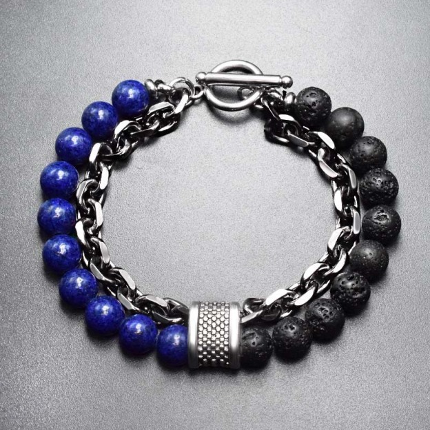  Natural Tiger Eye Lazurite Protection Bracelet- EclatDoré
