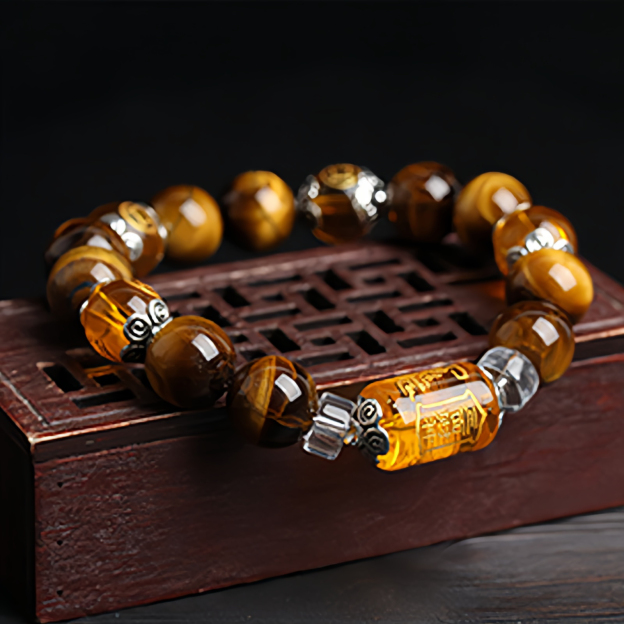 Tiger Eye Bead Fortune Prosperity Bracelet