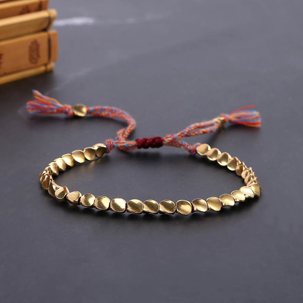 Tibetan Buddhist Stone Energy Copper Bead Healing Lucky Bracelet- EclatDoré