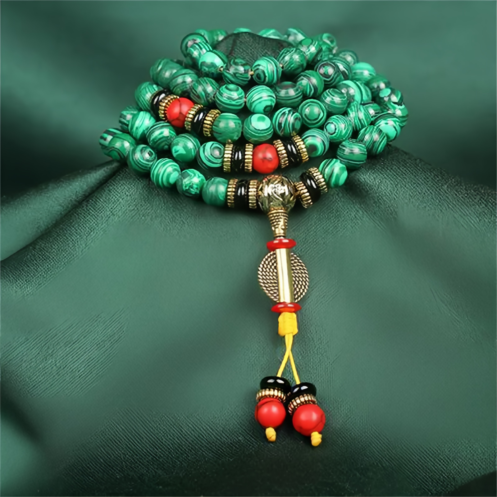 Tibetan Mala Red Turquoise Lucky Necklace Bracelet