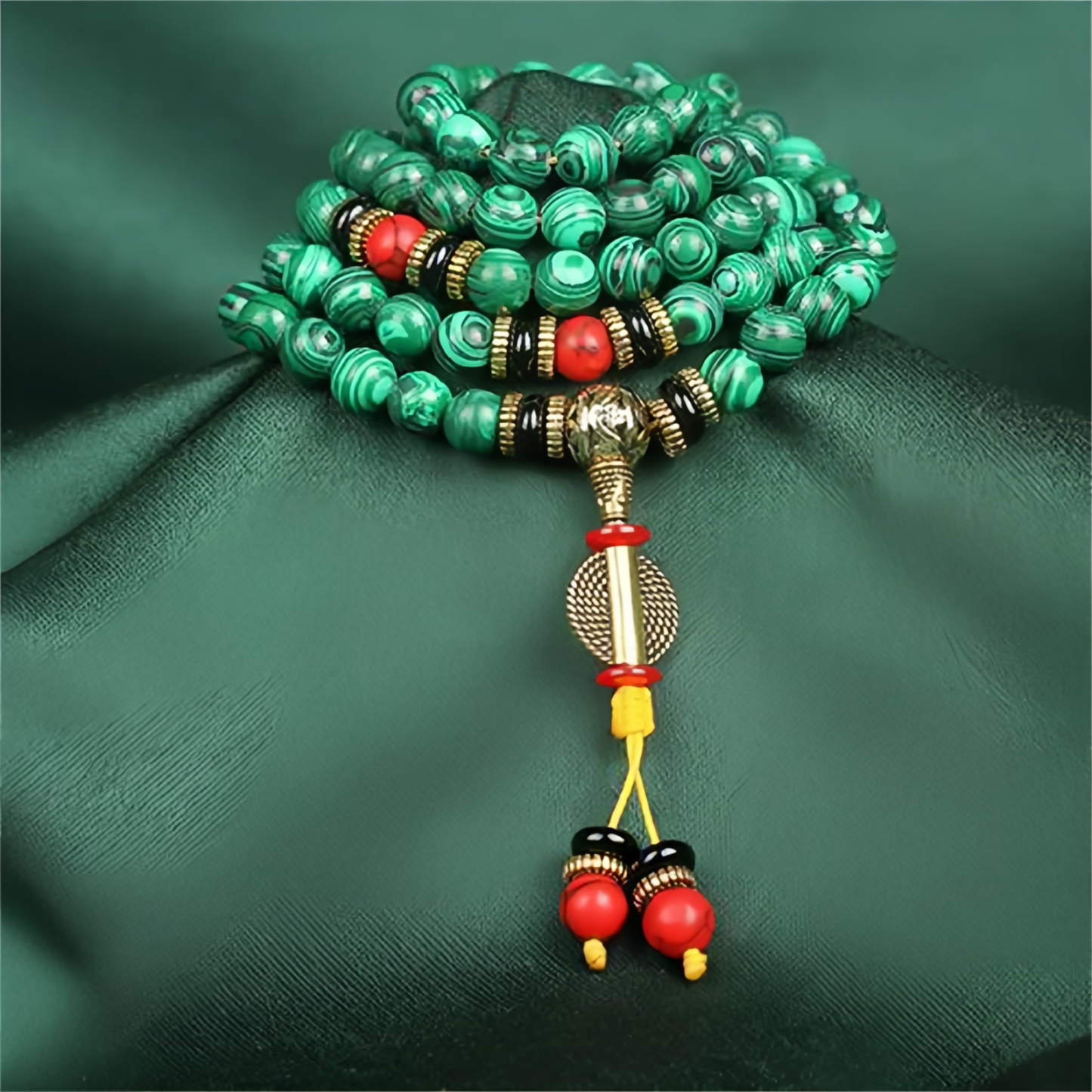 Tibetan Mala Red Turquoise Lucky Necklace Bracelet