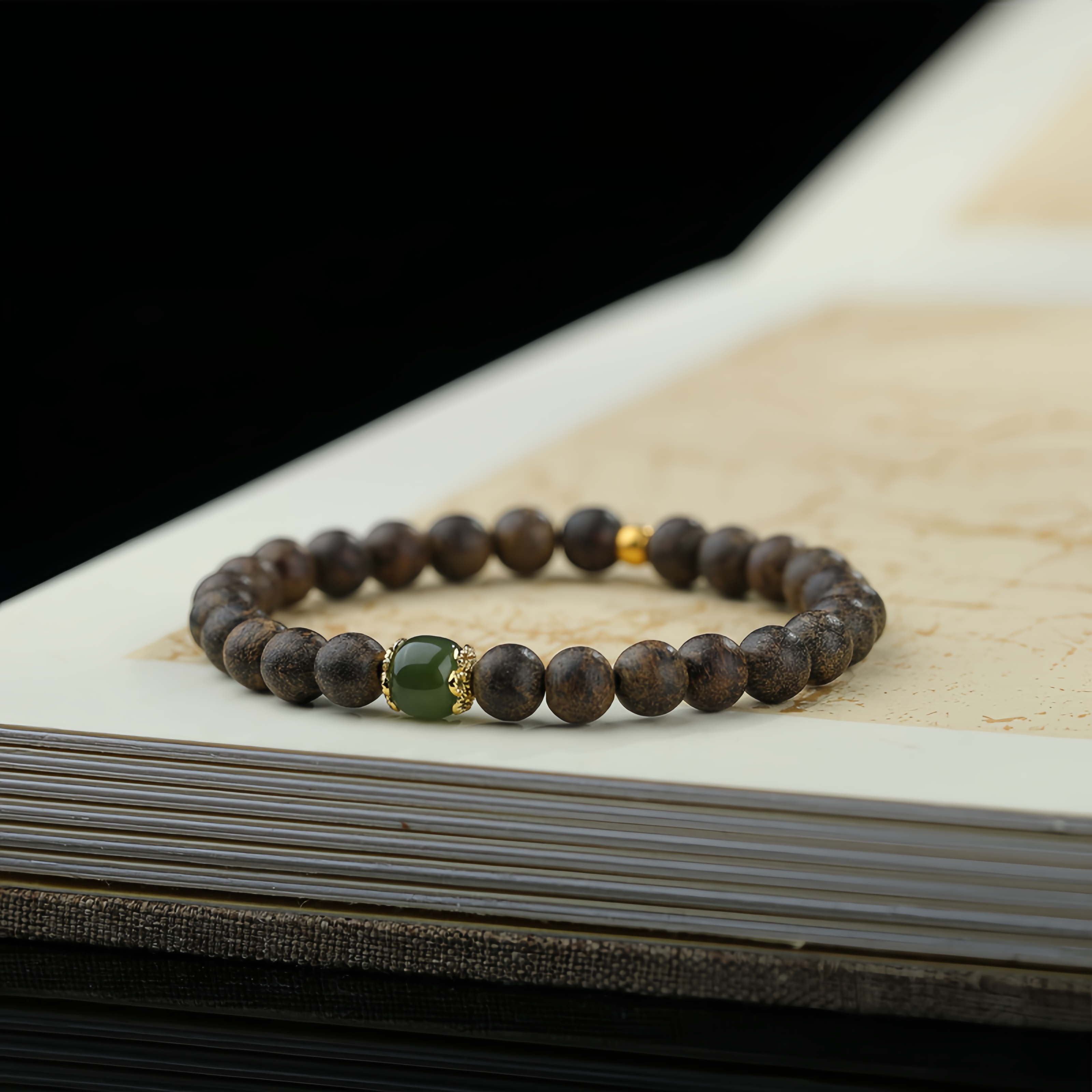 Buddhist Handmade Hotan  Jade Agarwood Jewelry – Perfect Gifts for Couples in 2025- EclatDoré