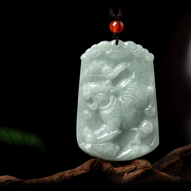 Handmade Natural Jade 12 Chinese Zodiac Abundance Amulet Pendant Necklace- EclatDoré