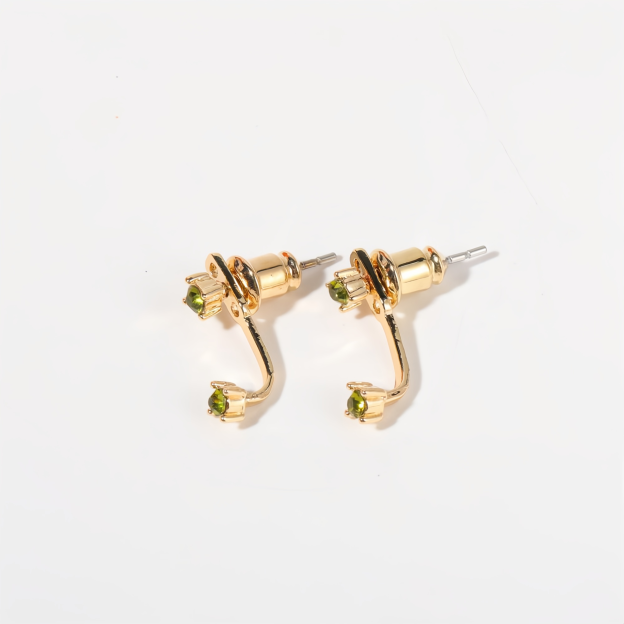 Zodiac Birthstone Earrings - Custom Engraved Gemstone Studs with 12 Month Birthstone Options | Personalized Jewelry for Women- EclatDoré