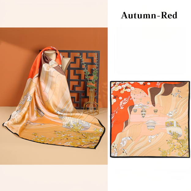 New Arrival 100% Mulberry Silk Scarf Square - Lightweight Summer Versatile Elegant Decorative Neck Scarf for Women- EclatDoré