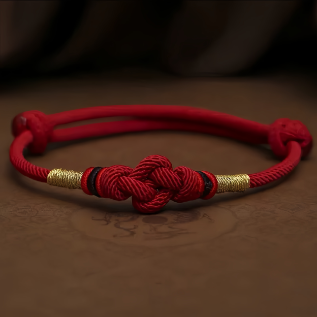 2025 Red String Jade Luck Fortune Knot Braided Couple Bracelet- EclatDoré
