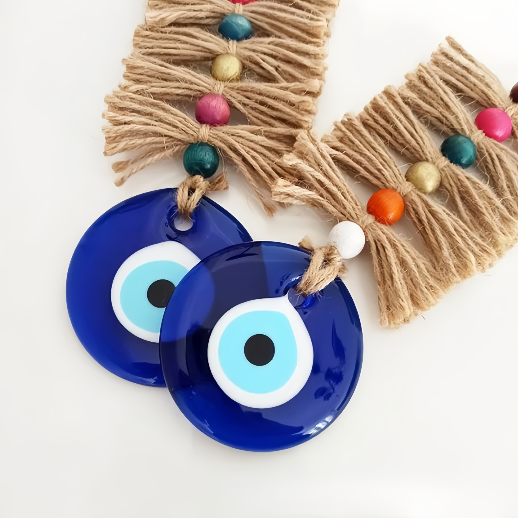 Evil Eye Blue Glass Pendant |   Perfect for Car, Home Wall Decoration Gift