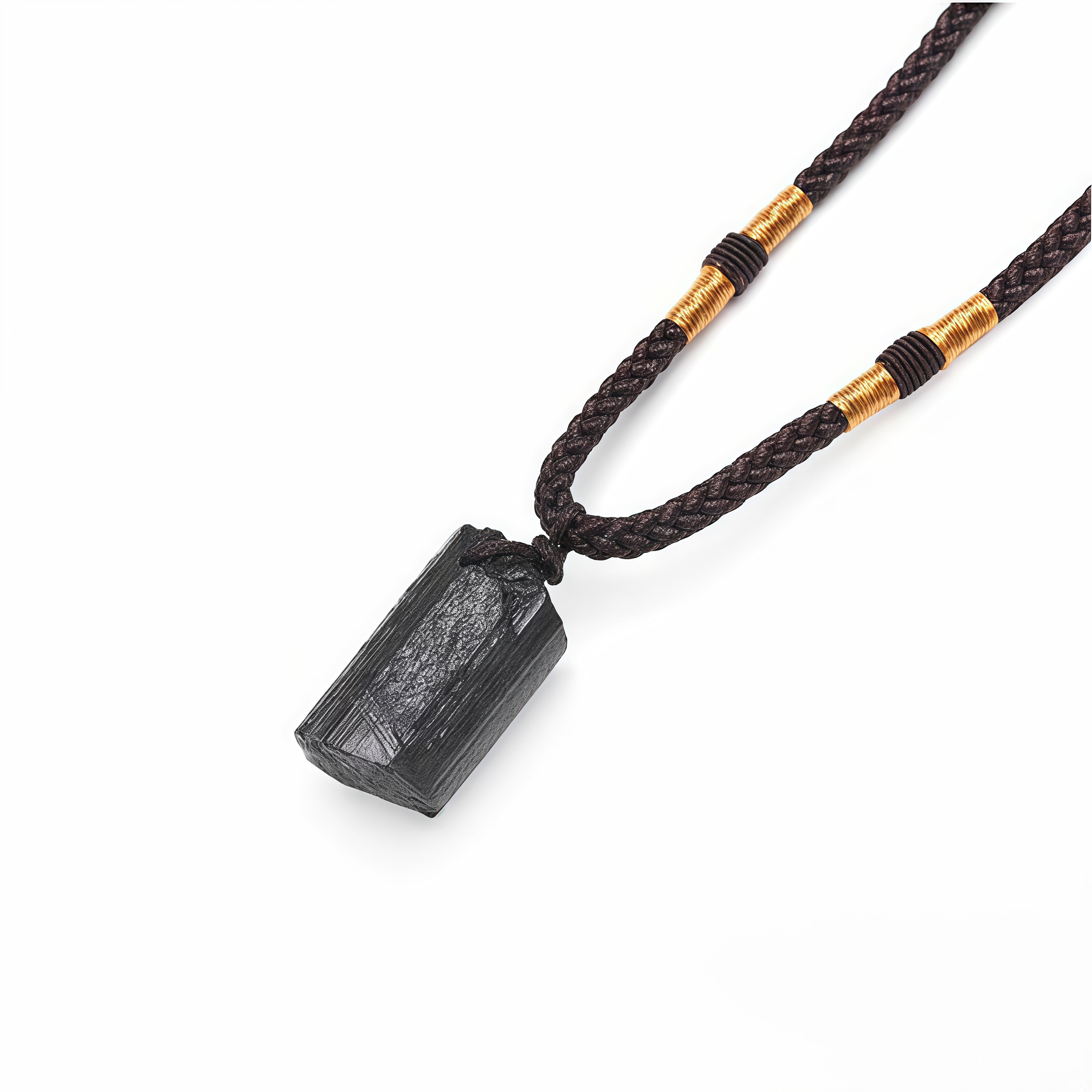 Geo-Stone Natural Black Tourmaline Pendant