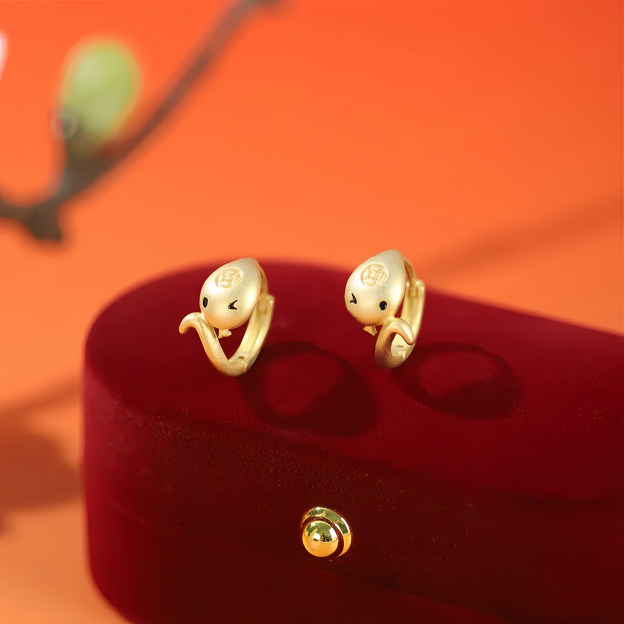 925 Sterling Silver Year Of The Snake Golden Snake Luck  Prosperous Bracelet Necklace Pendant- EclatDoré