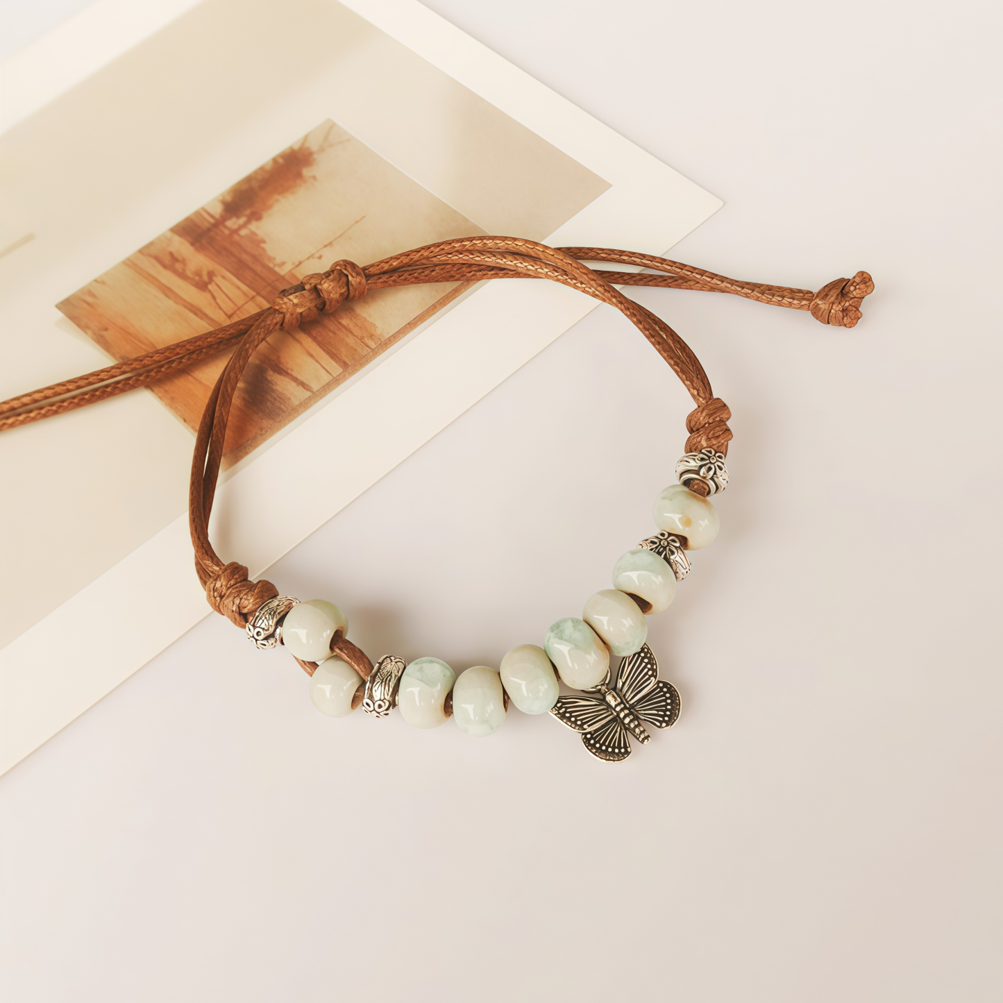 🌸【Healing Hot Selling】Ceramic Butterfly Energy Healing Bracelet - Adjustable Bracelet