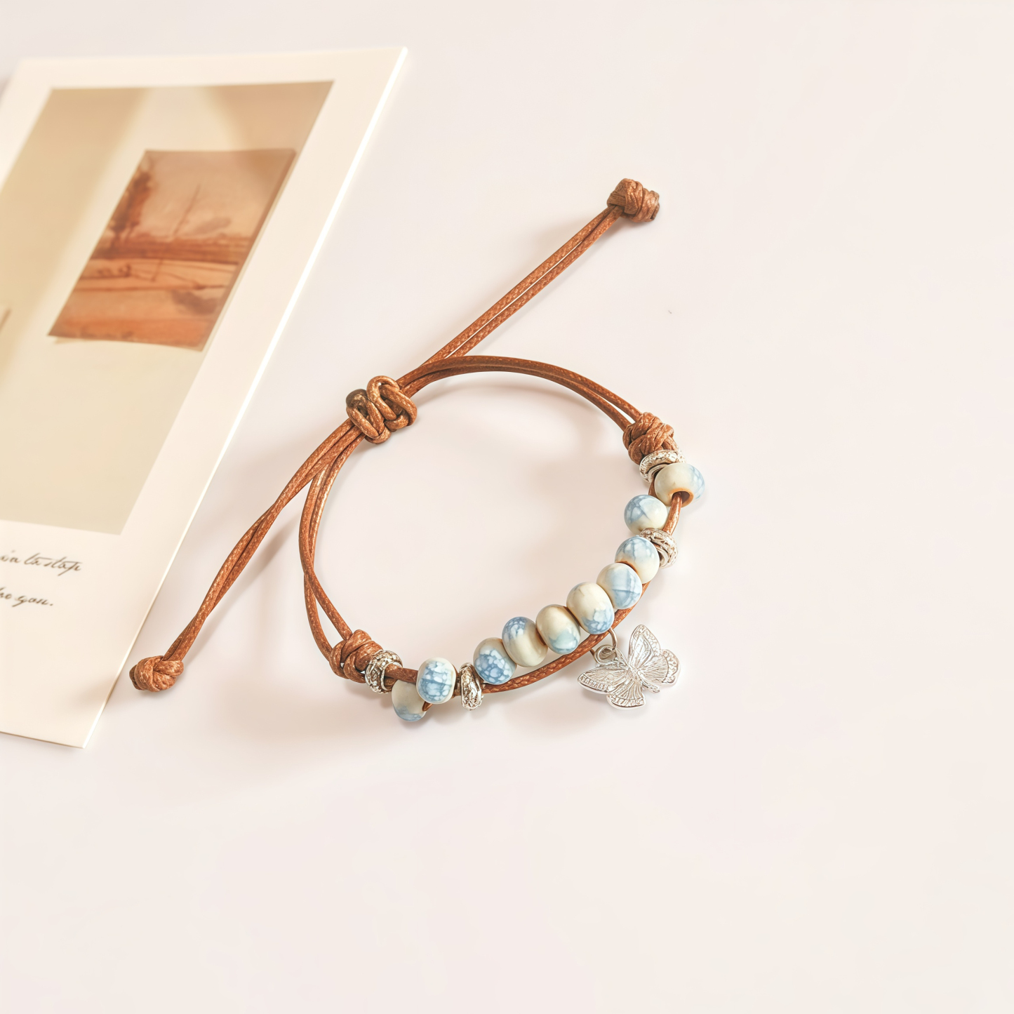 🌸【Healing Hot Selling】Ceramic Butterfly Energy Healing Bracelet - Adjustable Bracelet