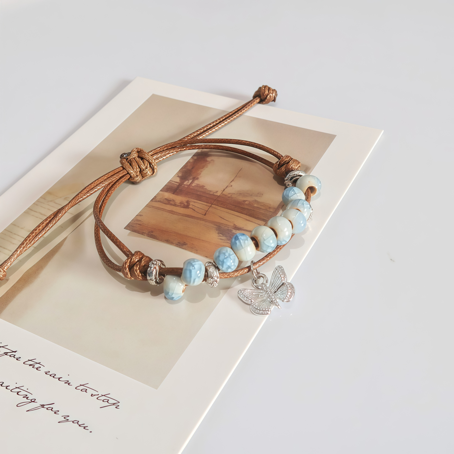 🌸【Healing Hot Selling】Ceramic Butterfly Energy Healing Bracelet - Adjustable Bracelet