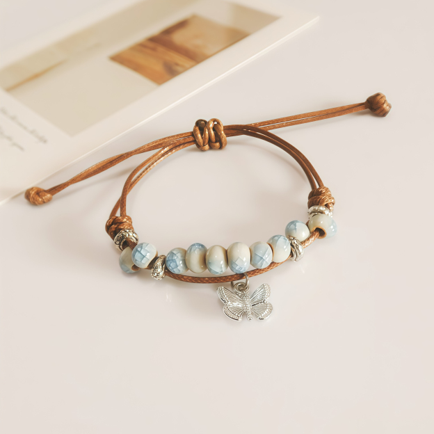 🌸【Healing Hot Selling】Ceramic Butterfly Energy Healing Bracelet - Adjustable Bracelet
