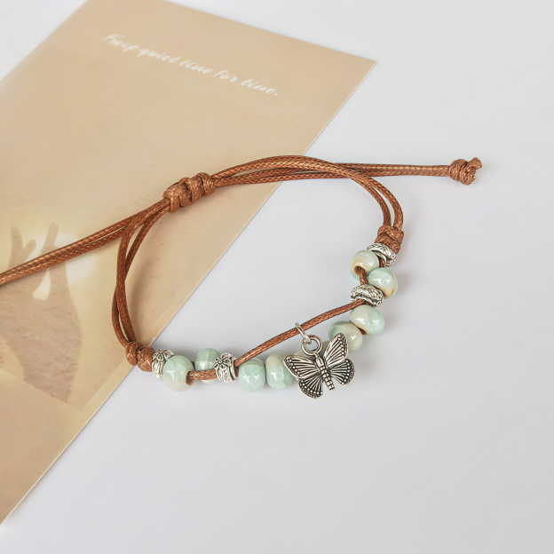 🌸【Healing Hot Selling】Ceramic Butterfly Energy Healing Bracelet - Adjustable Bracelet