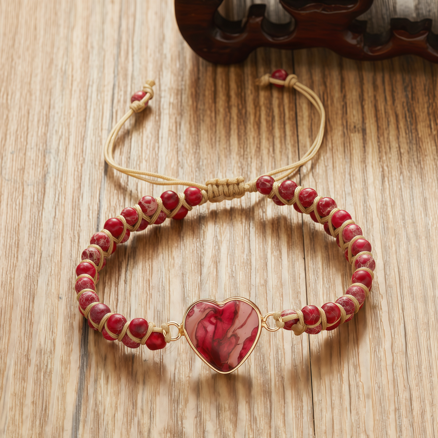 Meditation Heart Bracelet Chakra Stone Rope |   Anxiety Relief Accessories Healing Gemstone Set