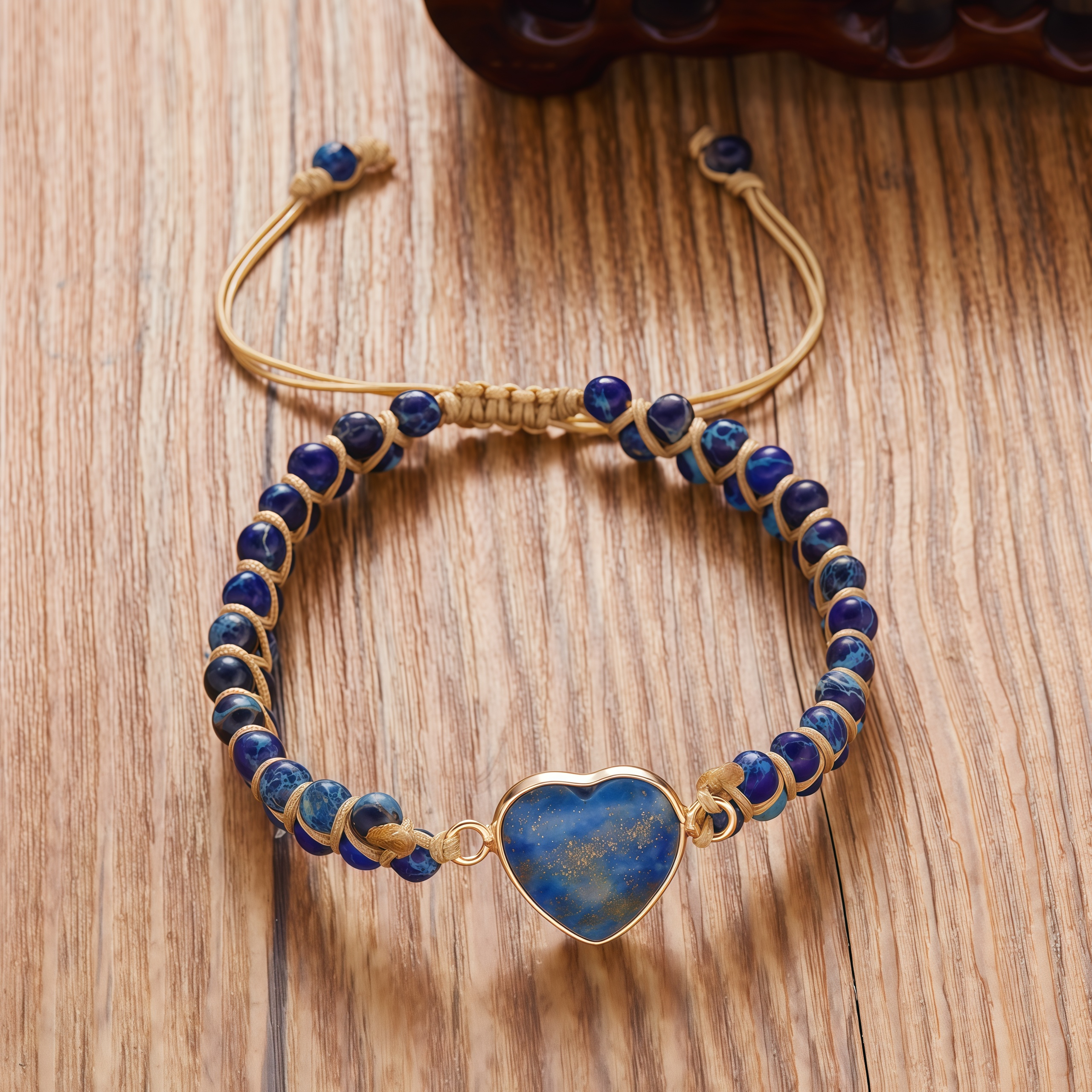 Meditation Heart Bracelet Chakra Stone Rope |   Anxiety Relief Accessories Healing Gemstone Set