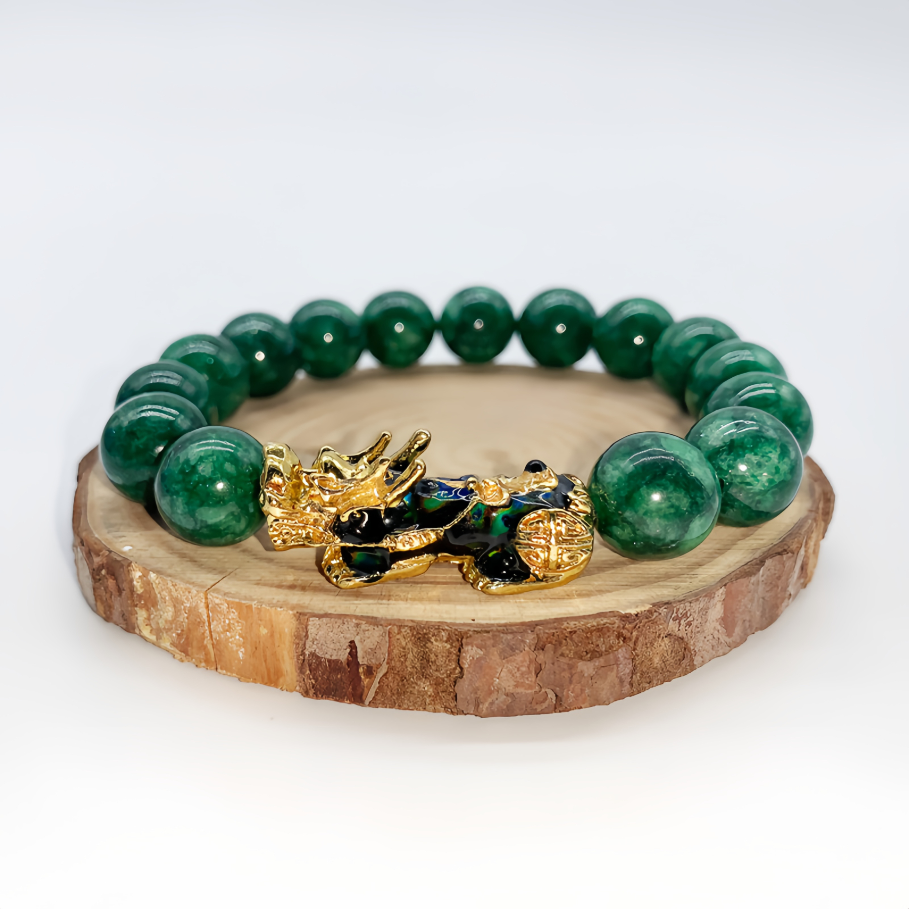 Tibetan Buddhism Jade Pixiu Fortune Bracelet