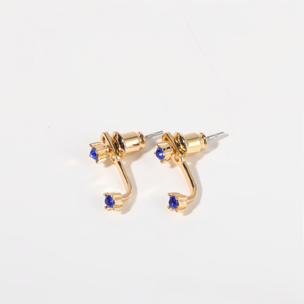 Zodiac Birthstone Earrings - Custom Engraved Gemstone Studs with 12 Month Birthstone Options | Personalized Jewelry for Women- EclatDoré