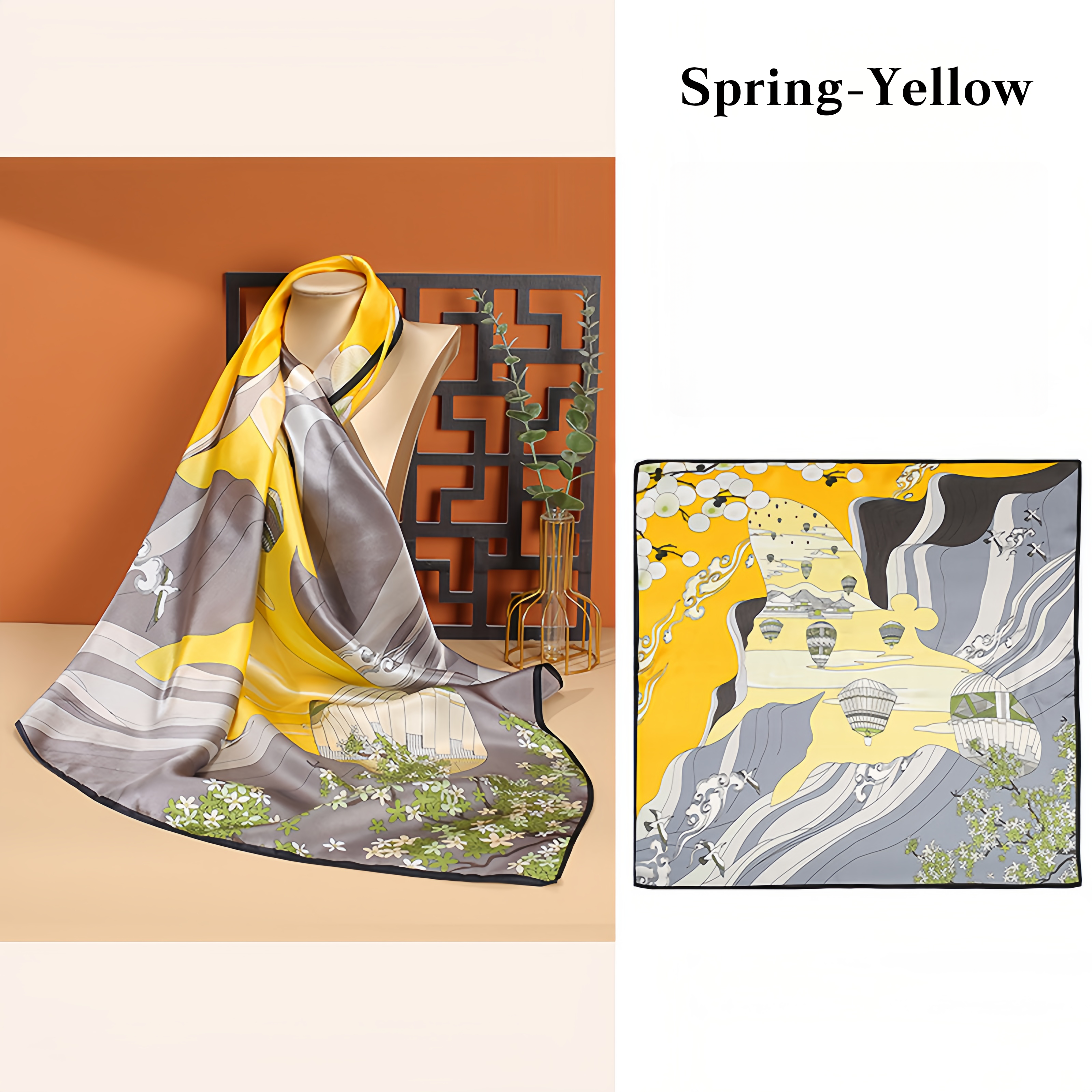 New Arrival 100% Mulberry Silk Scarf Square - Lightweight Summer Versatile Elegant Decorative Neck Scarf for Women- EclatDoré