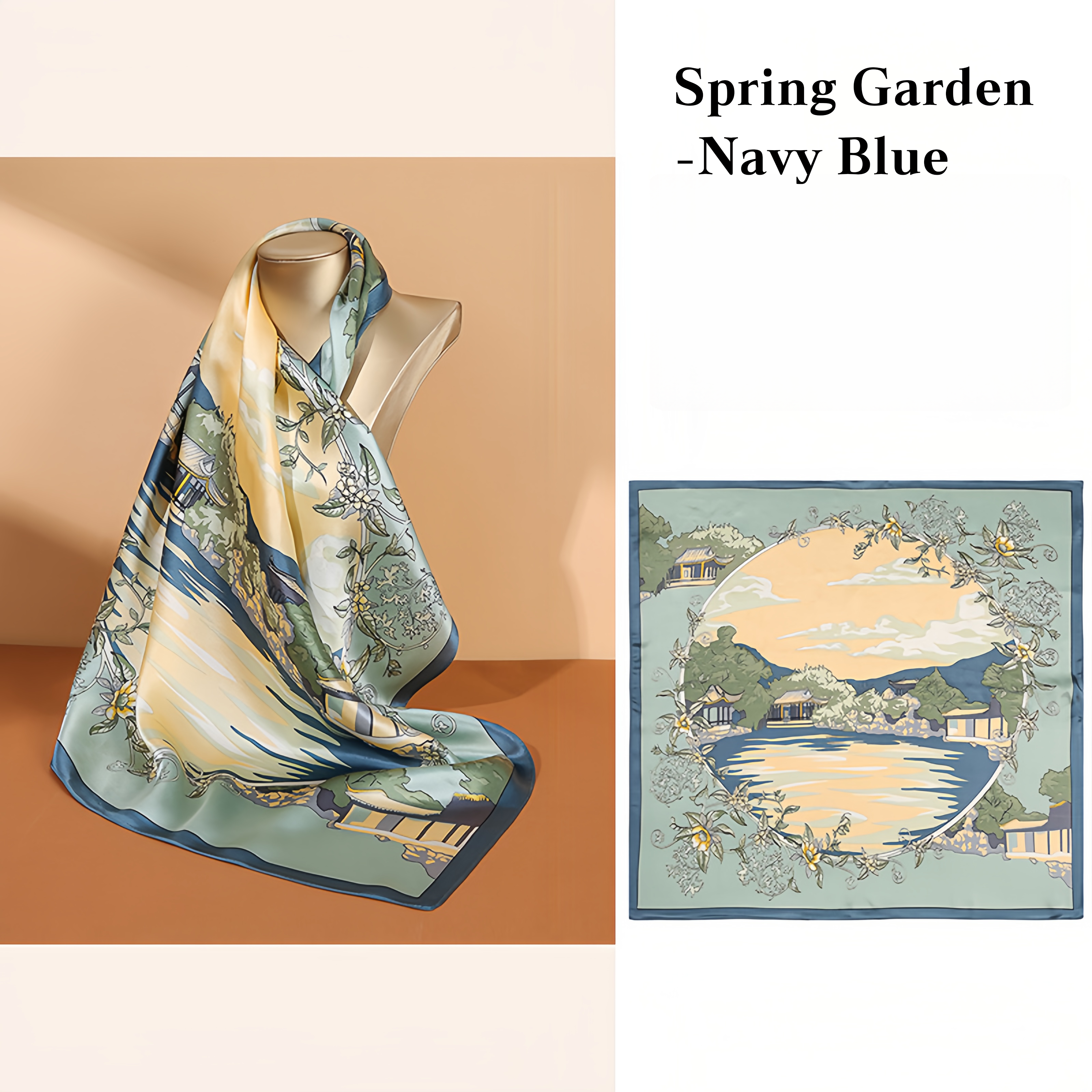 New Arrival 100% Mulberry Silk Scarf Square - Lightweight Summer Versatile Elegant Decorative Neck Scarf for Women- EclatDoré