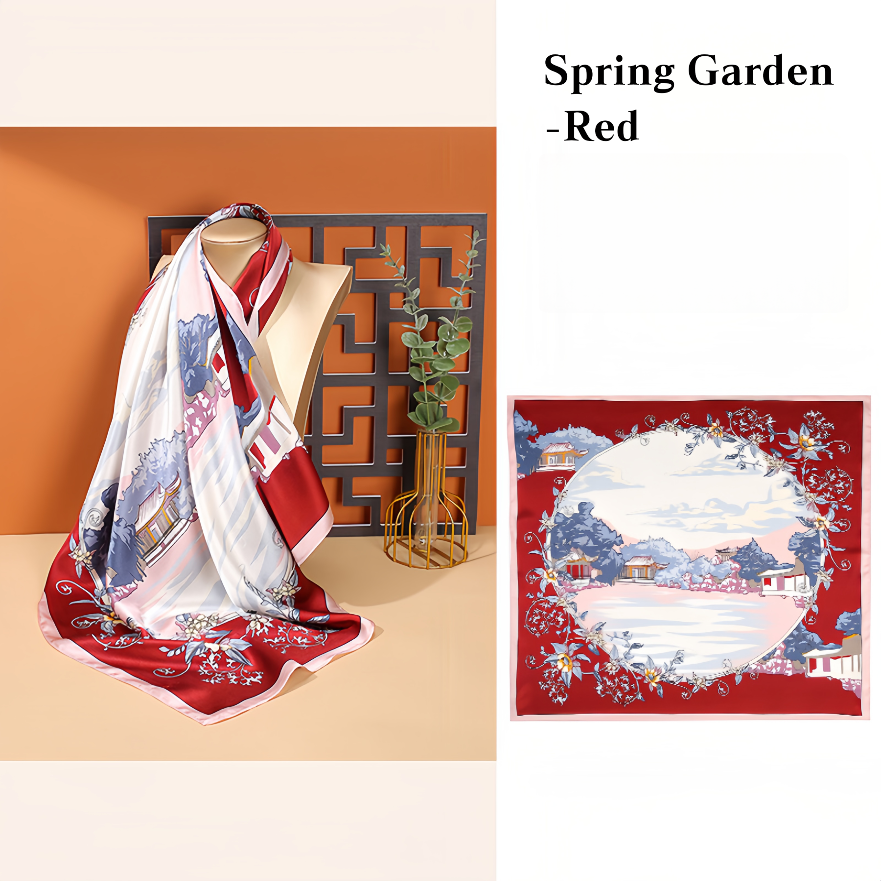 New Arrival 100% Mulberry Silk Scarf Square - Lightweight Summer Versatile Elegant Decorative Neck Scarf for Women- EclatDoré