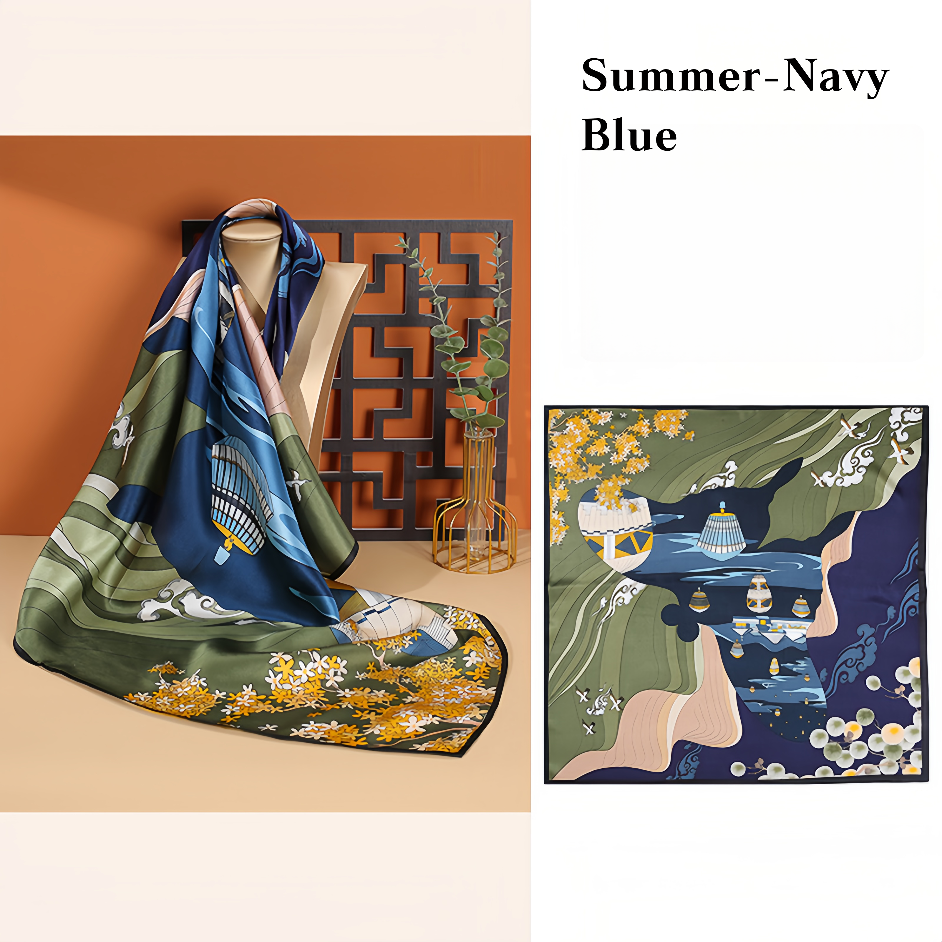 New Arrival 100% Mulberry Silk Scarf Square - Lightweight Summer Versatile Elegant Decorative Neck Scarf for Women- EclatDoré