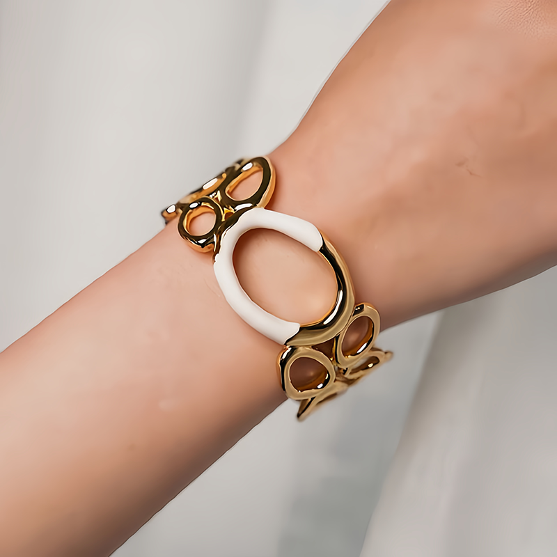 Vintage Ripple Pattern Open Bracelet | Energy Healing Blessing