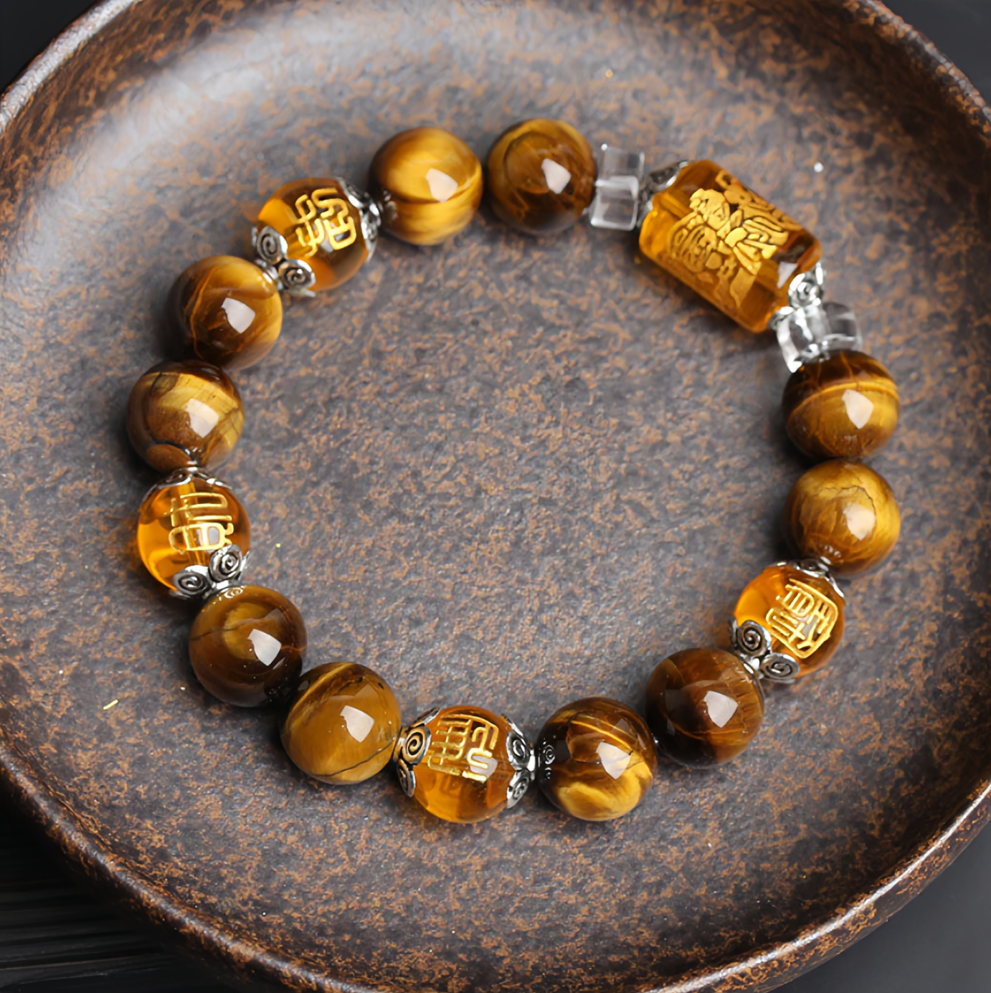 Tiger Eye Bead Fortune Prosperity Bracelet