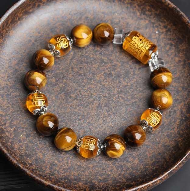 Tiger Eye Bead Fortune Prosperity Bracelet
