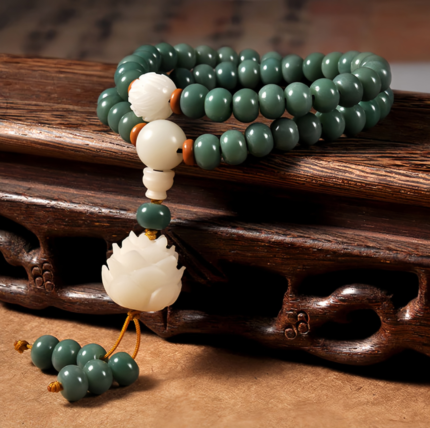 Lotus Cyan Bodhi Seed Success Bracelet