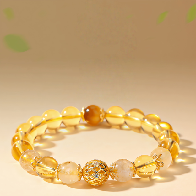 Natural Citrine Wealth Bracelet: Attract Money & Good Fortune