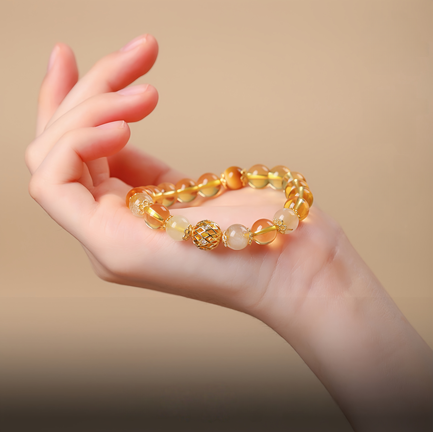 Natural Citrine Wealth Bracelet: Attract Money & Good Fortune