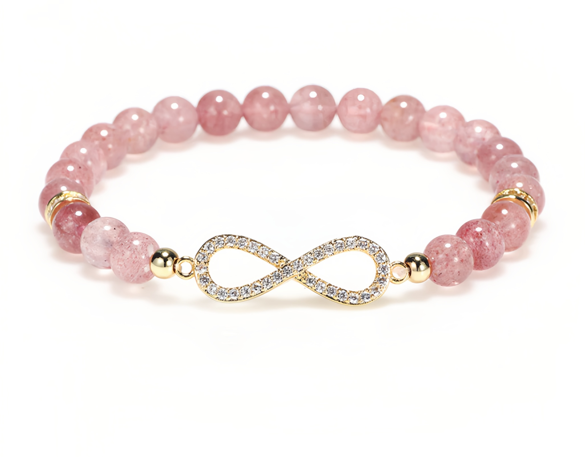 Natural Strawberry Quartz Positive Energy Healing Bracelet