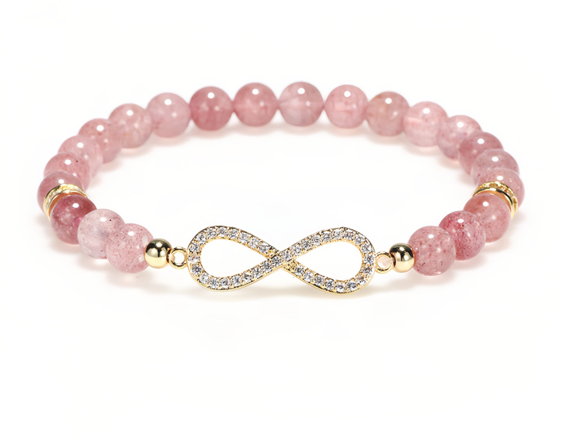 Natural Strawberry Quartz Positive Energy Healing Bracelet
