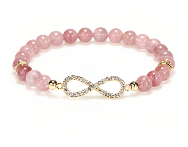 Natural Strawberry Quartz Positive Energy Healing Bracelet