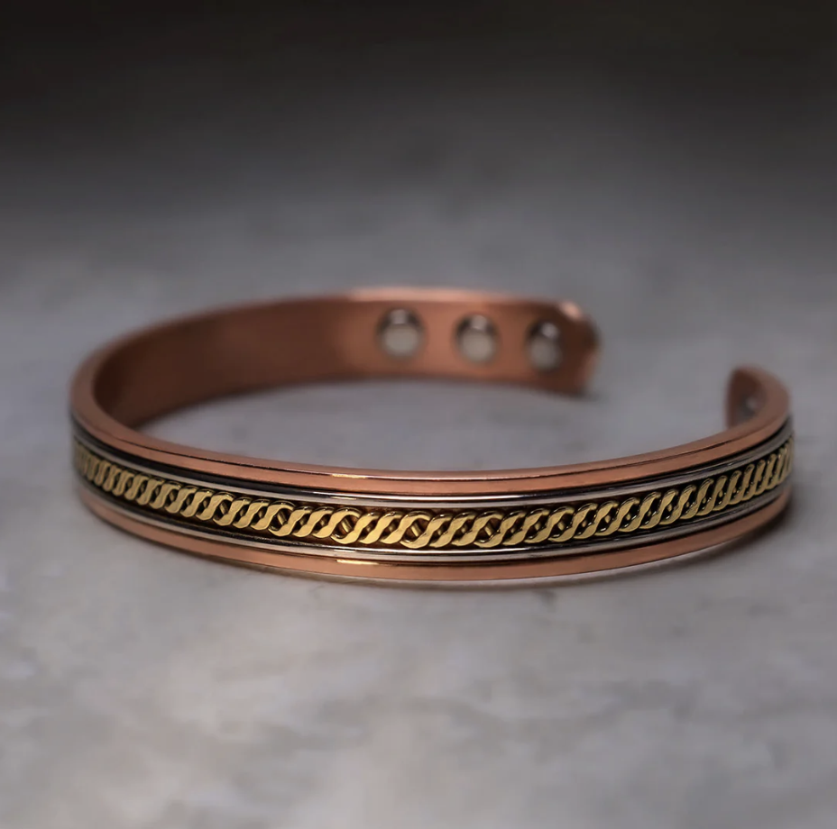 Magnetic Copper Balance Adjustable Cuff Bracelet Bangle Ring