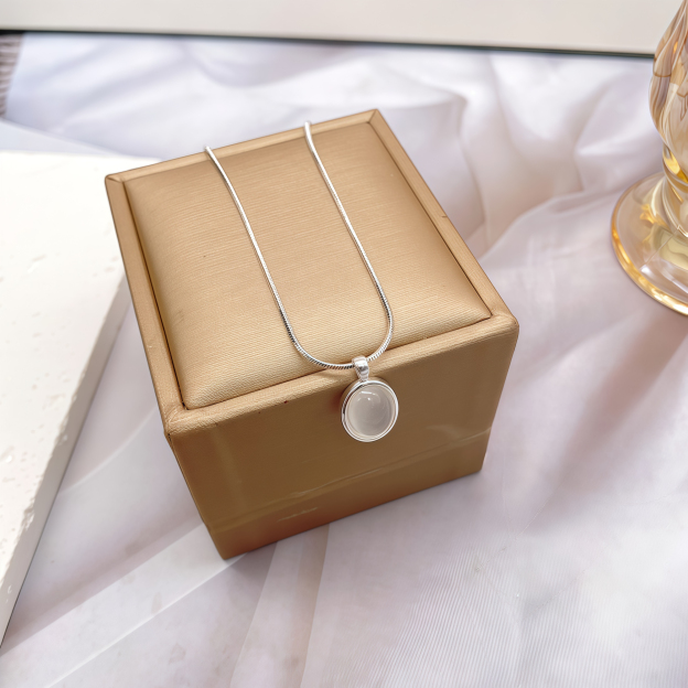 Natural White Jade Pendant Necklace | Healing Gifts for Women in 2025