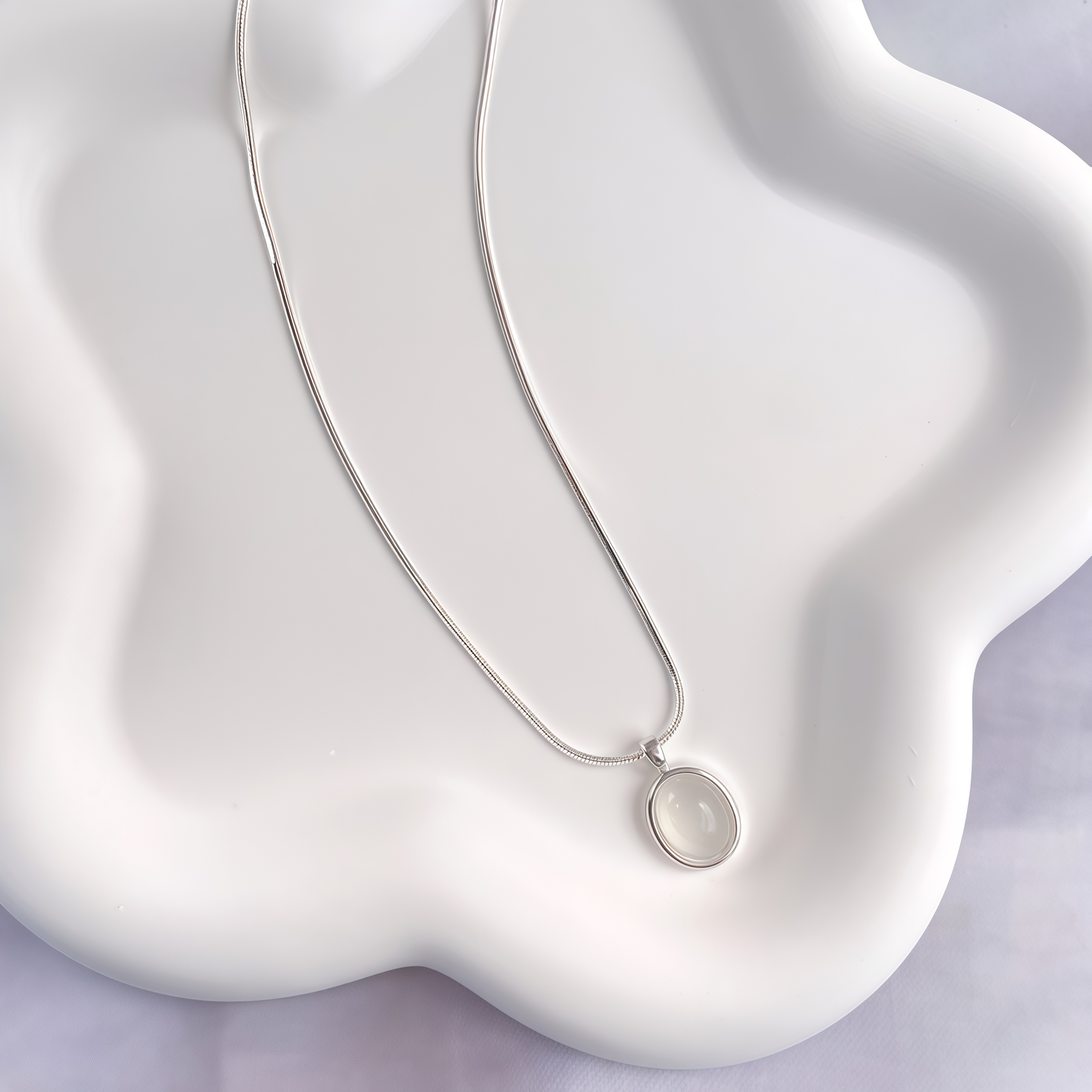 Natural White Jade Pendant Necklace | Healing Gifts for Women in 2025