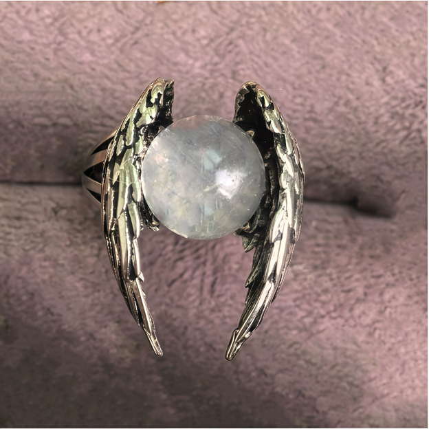 Wings Crystal Pendant Necklace Vintage Gothic Jewelry