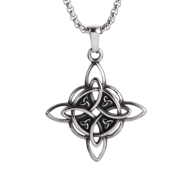 Young Chinese Knot Titanium Steel Necklace | Full of Vitality