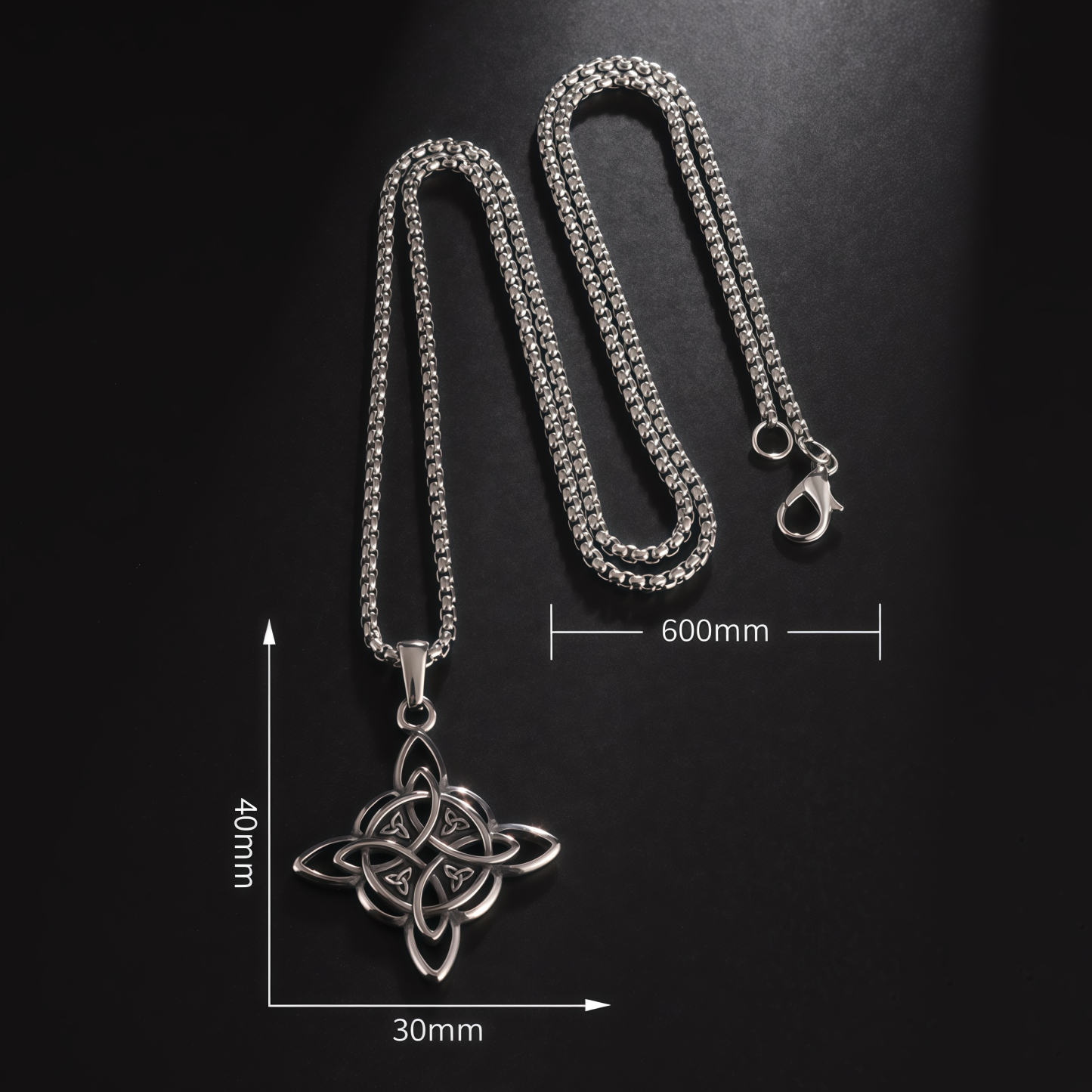 Young Chinese Knot Titanium Steel Necklace | Full of Vitality
