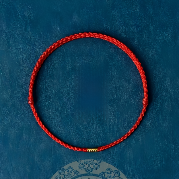 S925 Sterling Silver Lucky Gold Beads Braided Anklet Bracelet for Women - Adjustable Handmade Charm Jewelry- EclatDoré