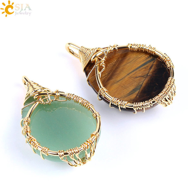 Natural Quartz Crystal Tree Of Life Healing Energy Necklace Pendant- EclatDoré