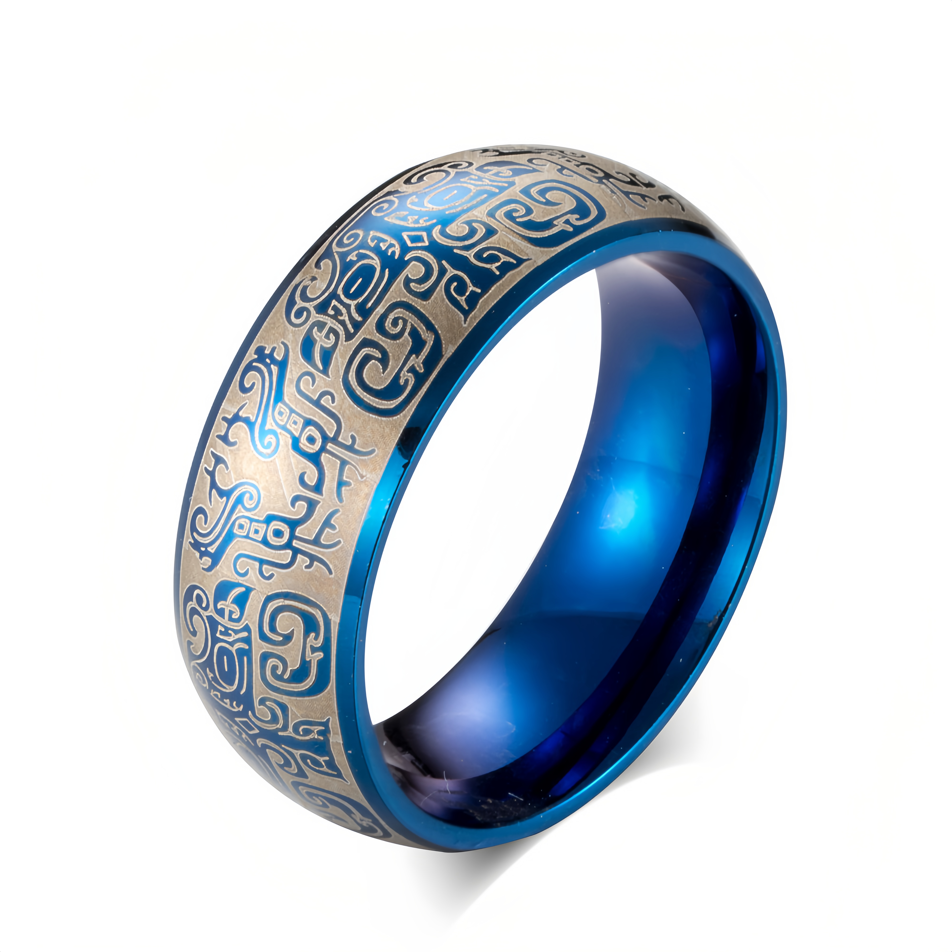 Lucky Mythological Creature Taotie Wealth Titanium Steel Ring- EclatDoré