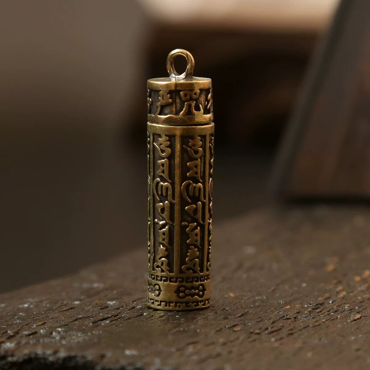 Tibet Om Mani Padme Hum Agate Shurangama Sutra Protection Necklace Pendant- EclatDoré