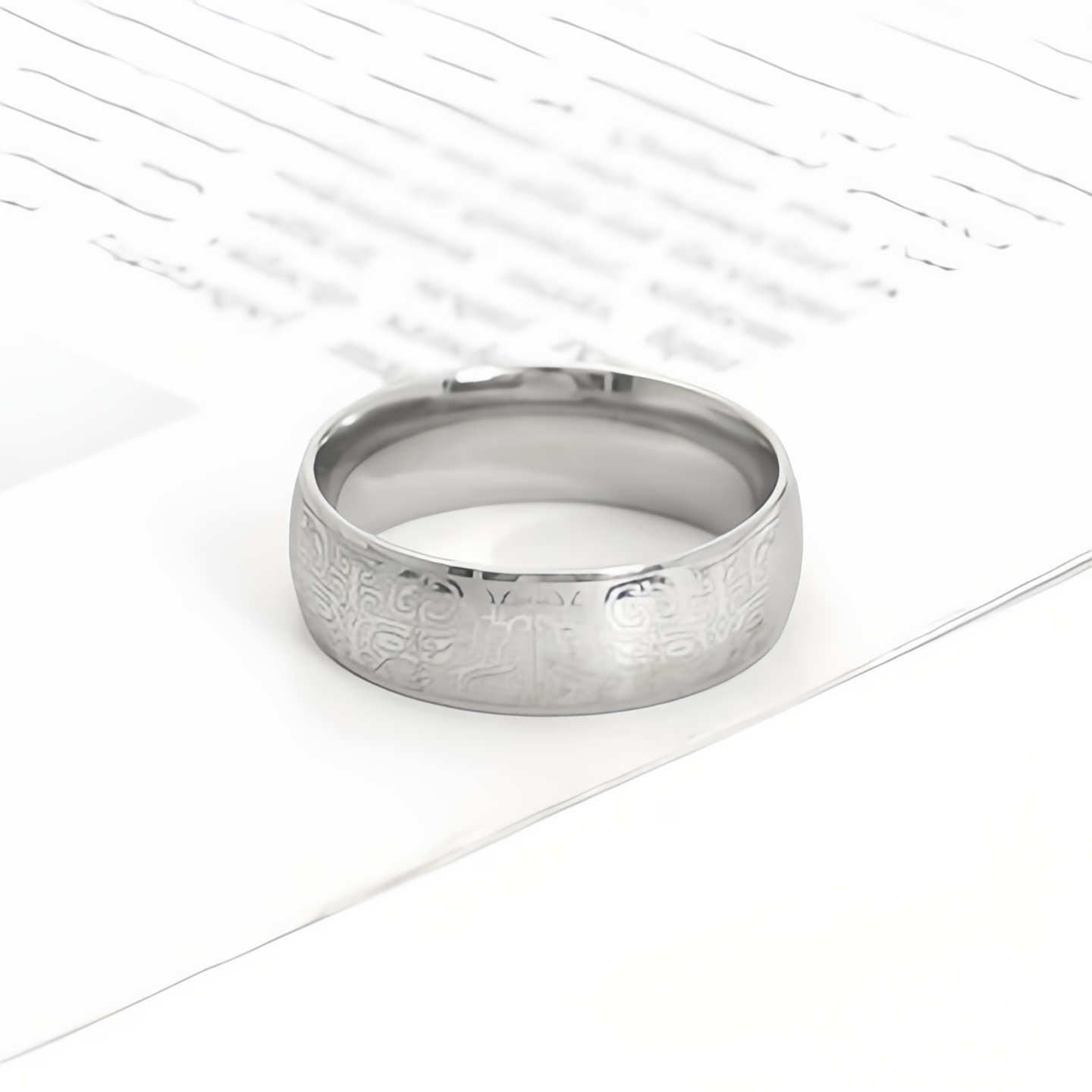 Lucky Mythological Creature Taotie Wealth Titanium Steel Ring- EclatDoré