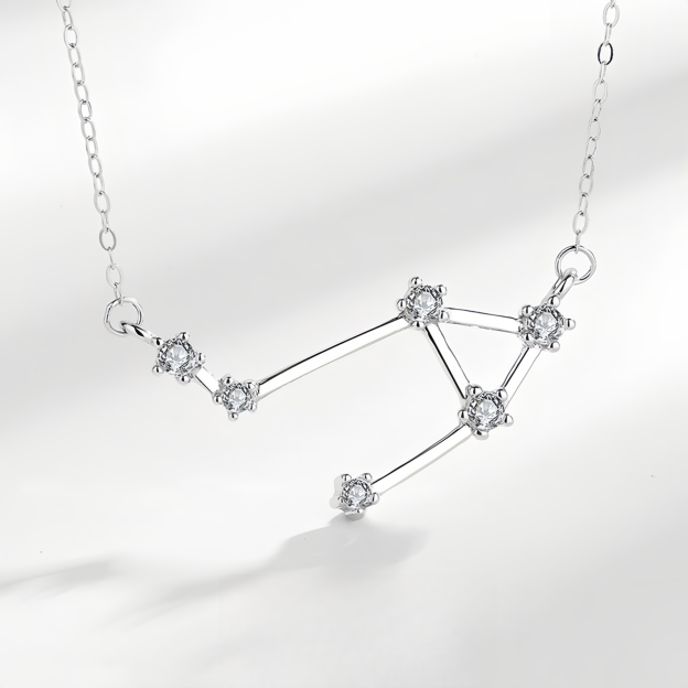 925 Sterling Silver Zodiac Astrological Blessing Pendant Necklace- EclatDoré